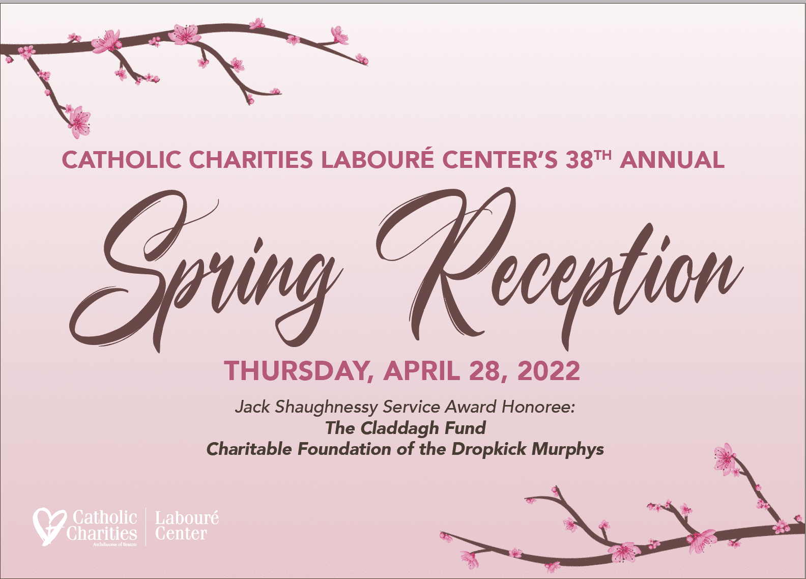 Spring Reception 2022 Invitation: Thursday, April 28, 2022