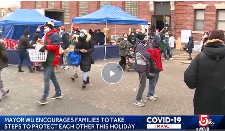 Video Preview: On WCVB News Channel 5: Menino Family Drive brings hundreds of care packages to Boston families in need