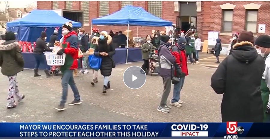 Video Preview: On WCVB News Channel 5: Menino Family Drive brings hundreds of care packages to Boston families in need