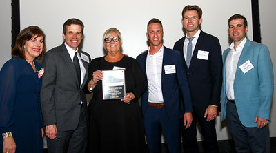 Charlie and Lauren Baker receiving the Labouré reception award