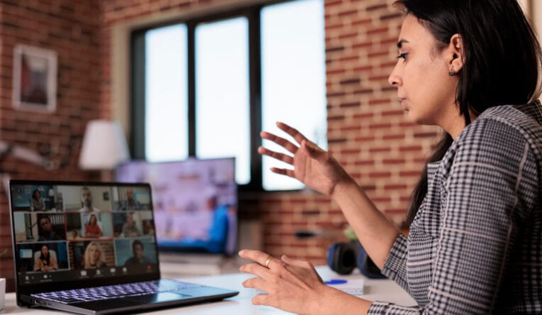 woman with laptop