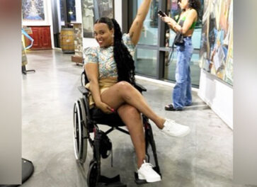 young woman in wheelchair