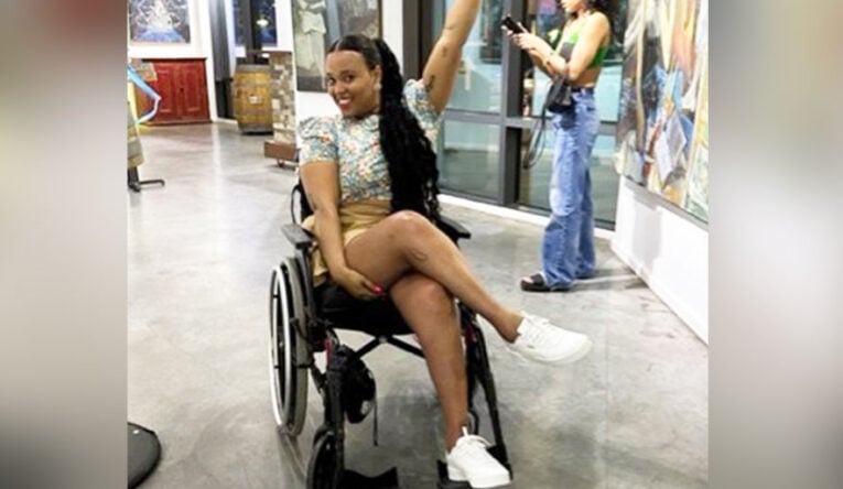 young woman in wheelchair