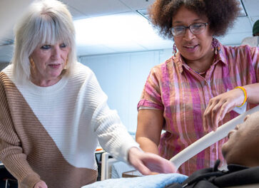 student nurse training with other student